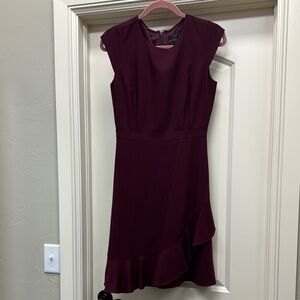 Elegant Jcrew Burgundy Sleeveless Dress
